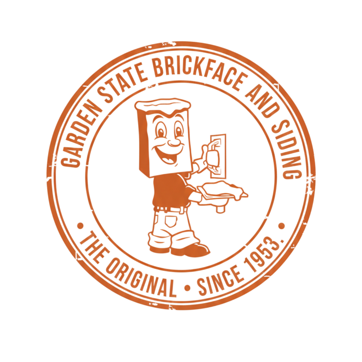 Garden State Brickface since 1953 mascot seal