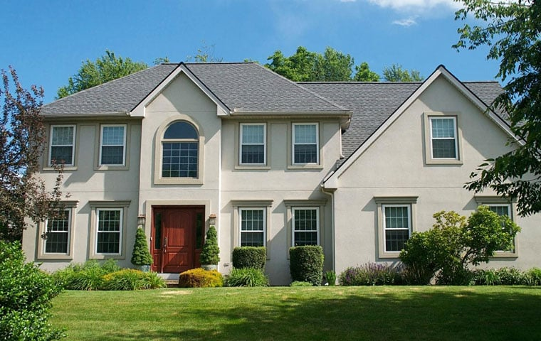 Home with brickface finish