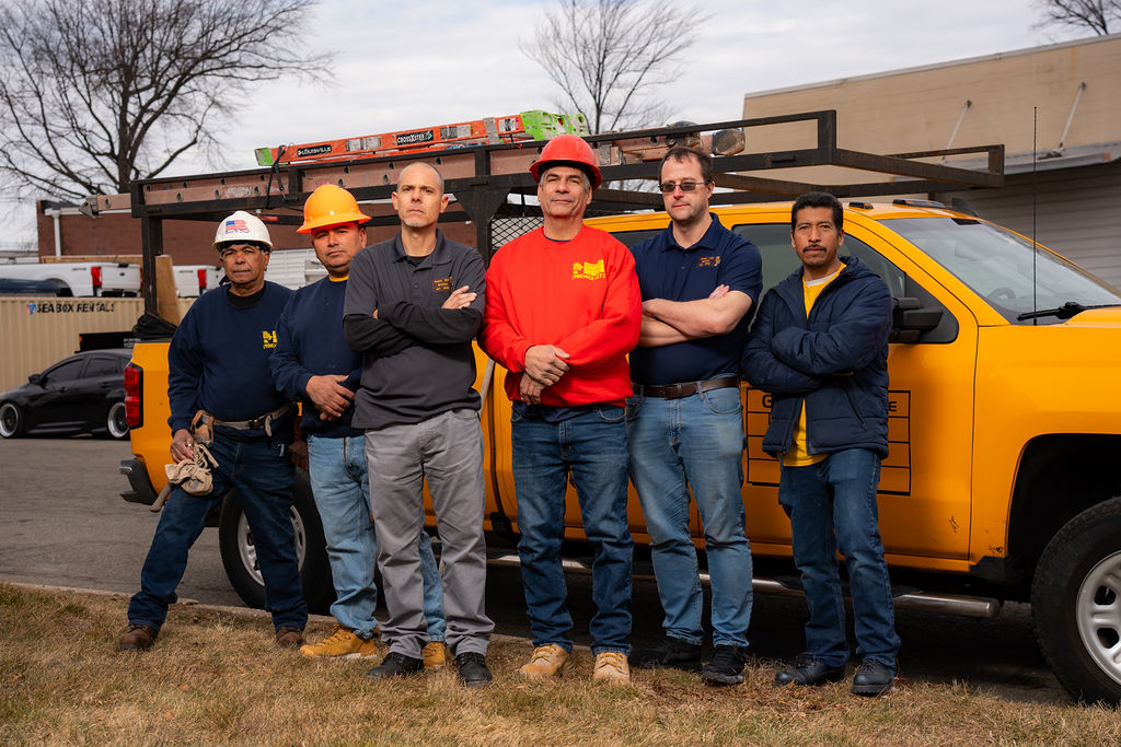 Garden State Brickface crew in front of company truck