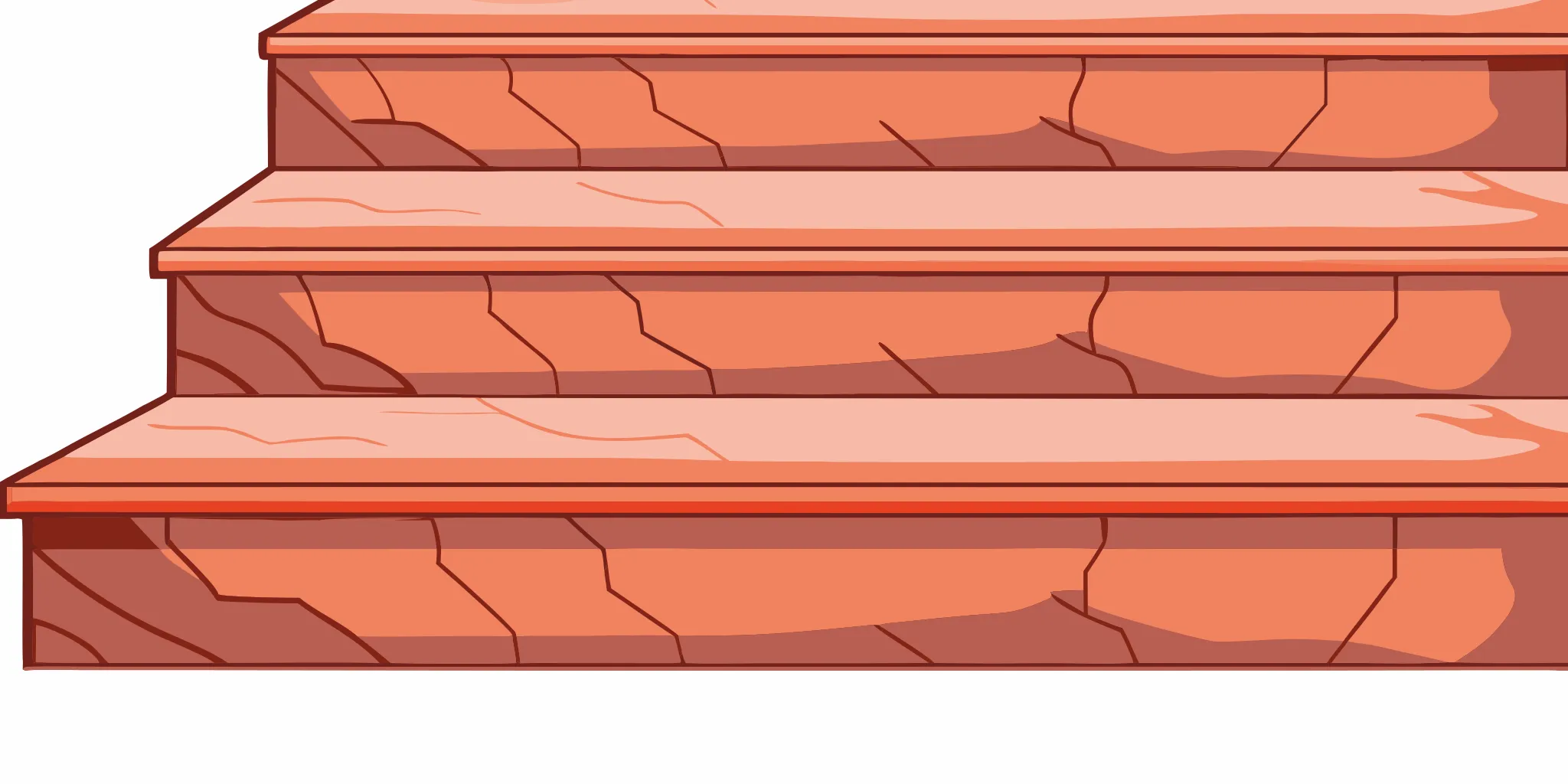 Worn concrete stairs with cracks in need of resurfacing.