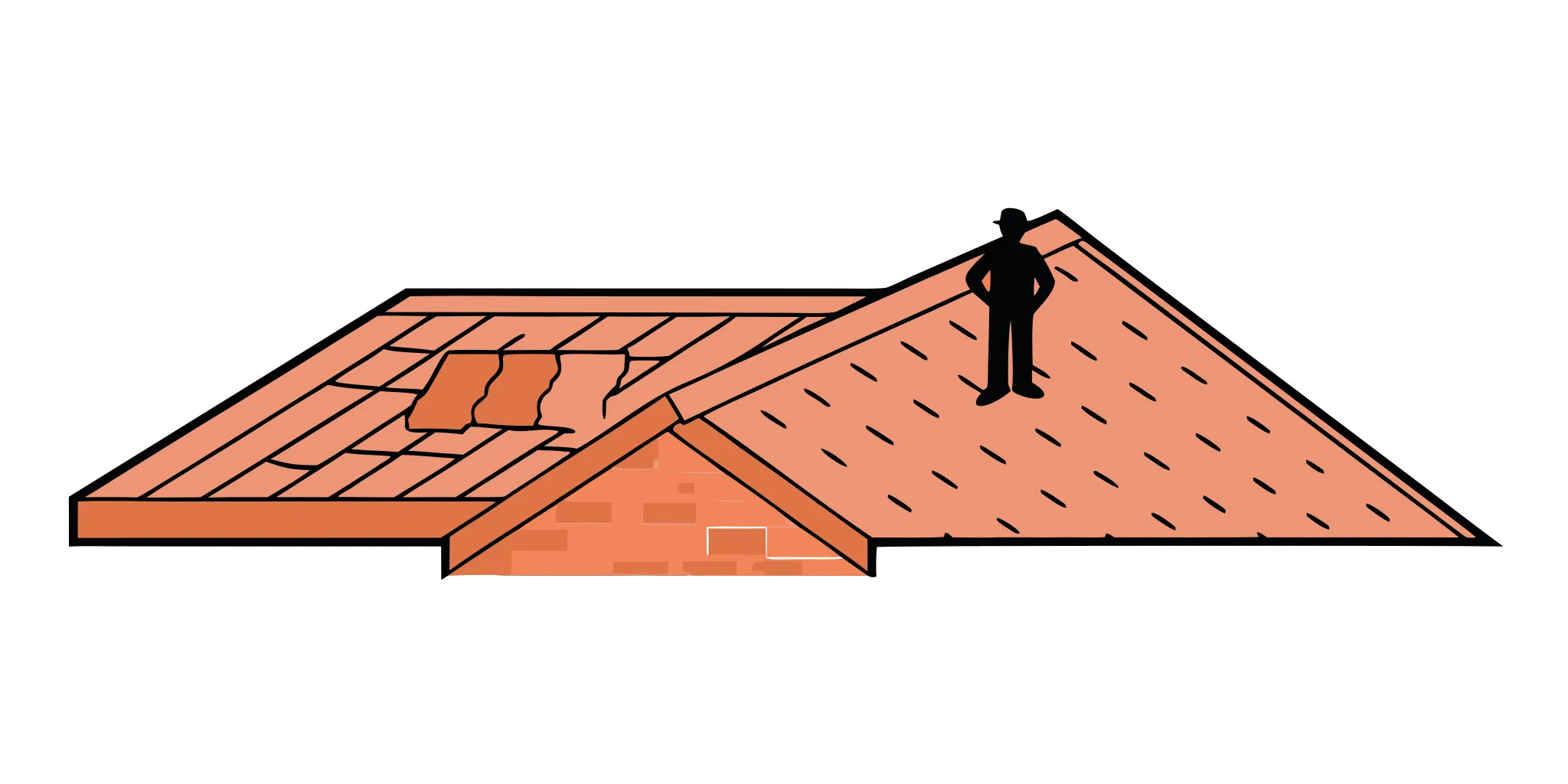 Wind-damaged asphalt shingles documented during a New Jersey roof inspection