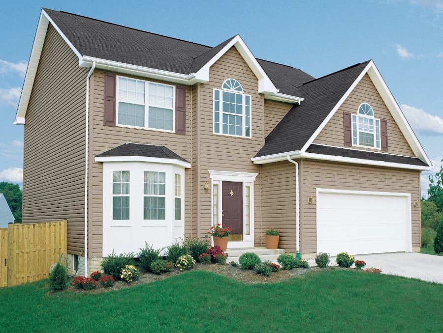 A home with energy efficient vinyl siding