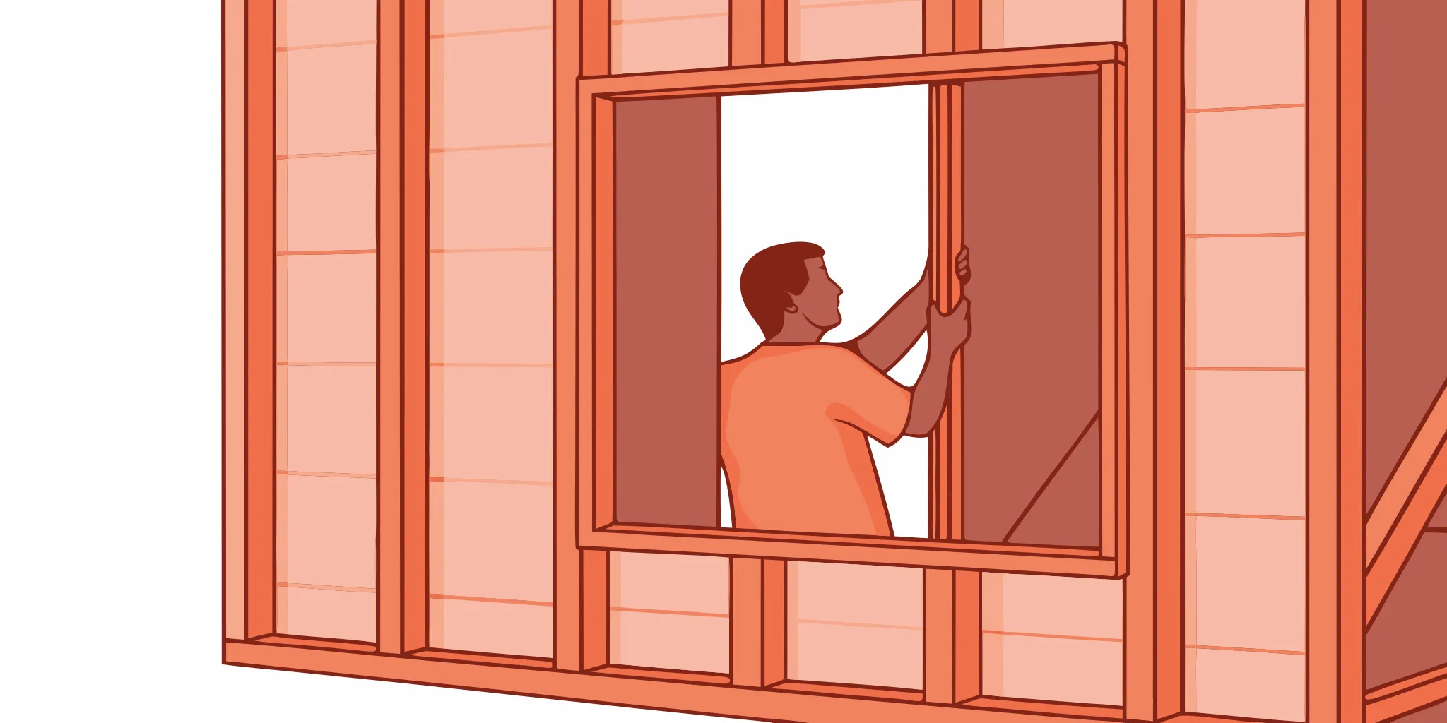 Professional window installation on a new home exterior