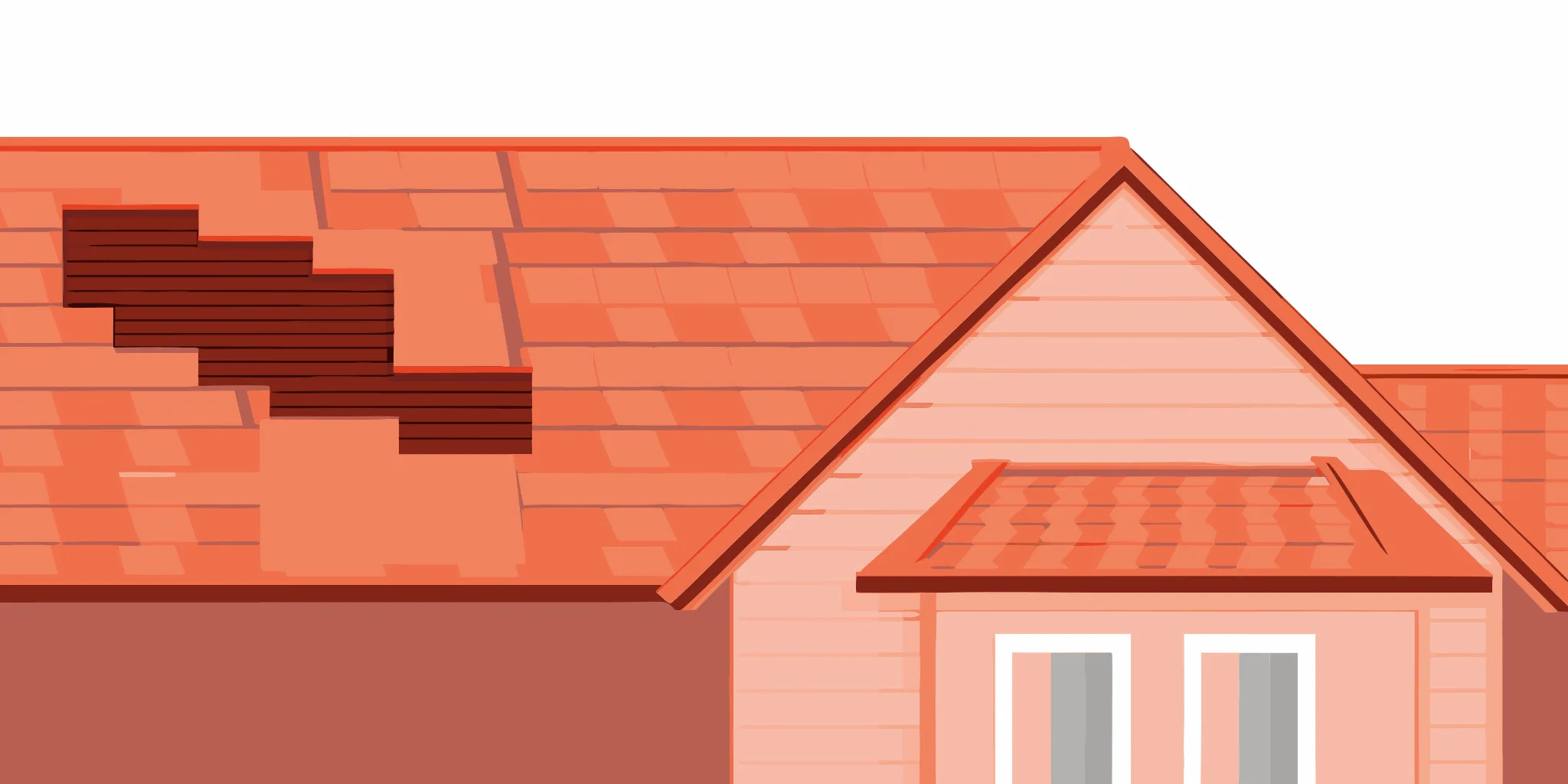 New Jersey home roof with visibly curled and damaged shingles needing professional inspection