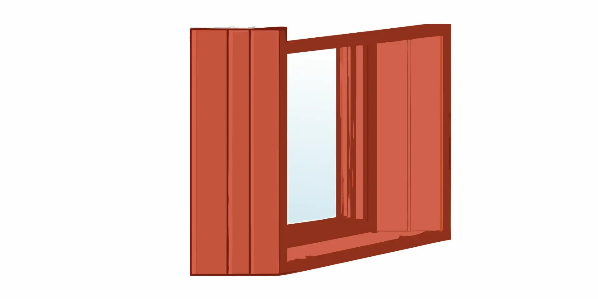 Cross-section of an energy-efficient window showing multi-pane glazing and an insulated frame.